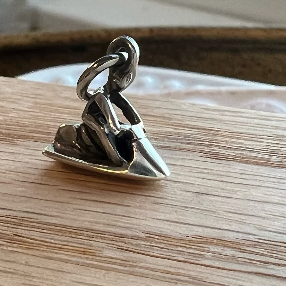 Jet Ski Charm Vintage Sterling Silver 925 NOS Watercraft